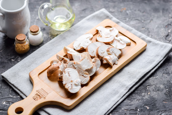 Макароны с грибами на сковороде фото 2